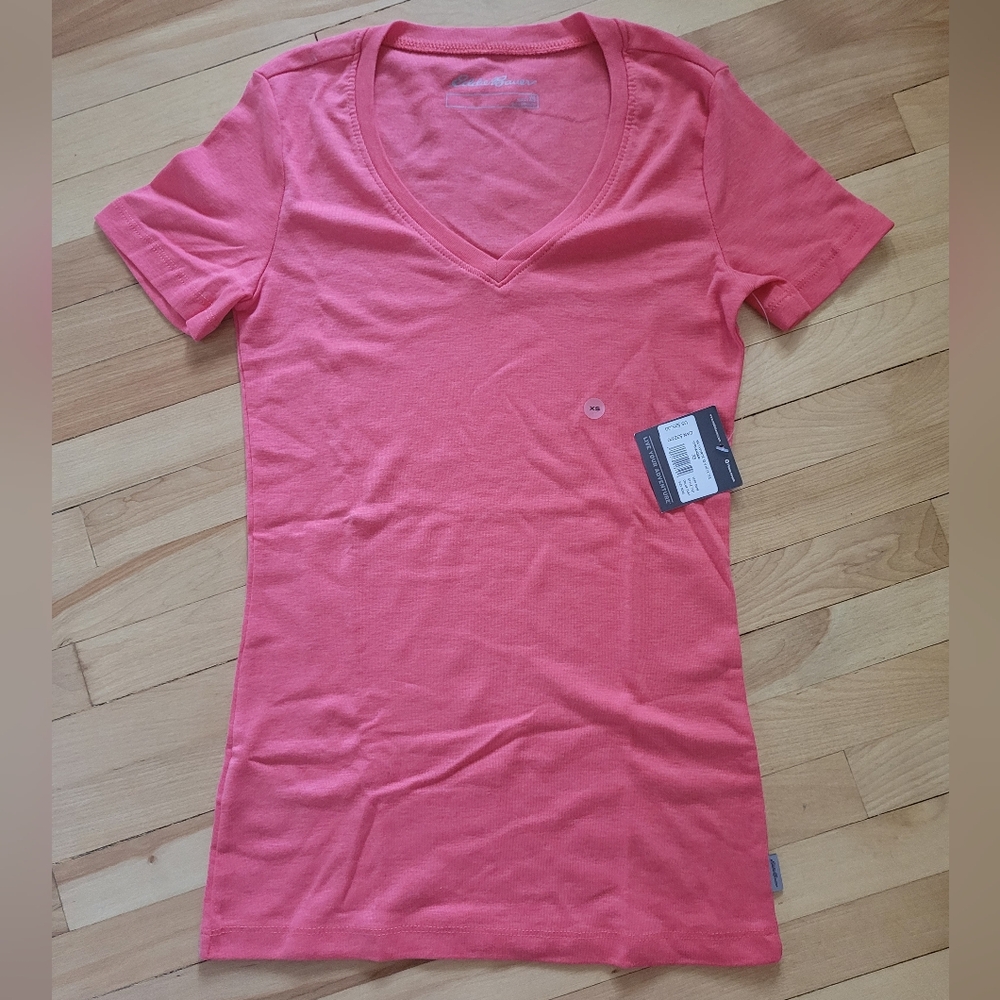 NWT Eddie Bauer V-Neck T-Shirt